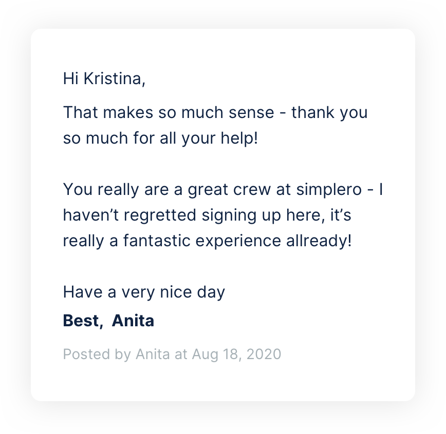 A Simplero customer