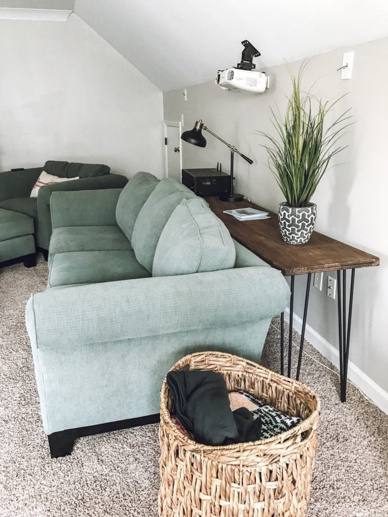 easiest DIY sofa table