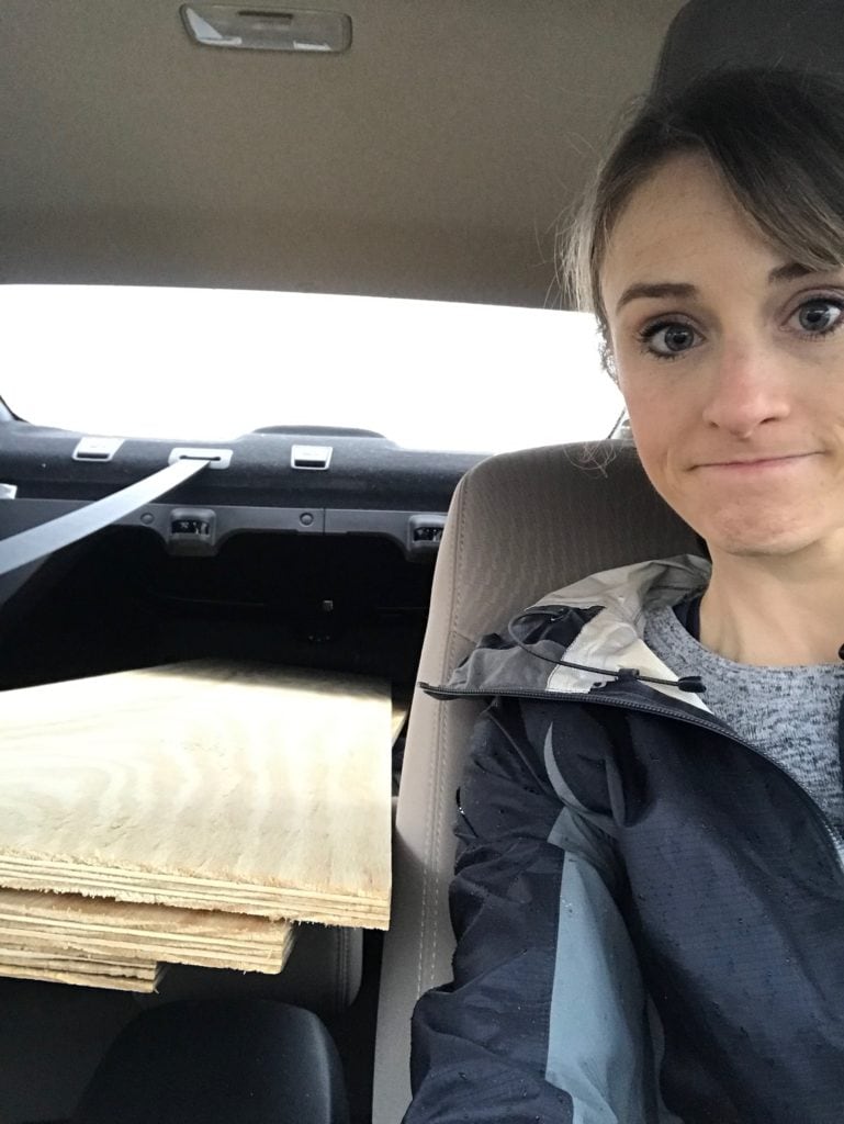 Trying to fit long plywood pieces into my sedan