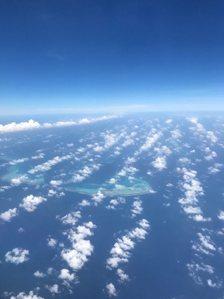 Maldives from the plane