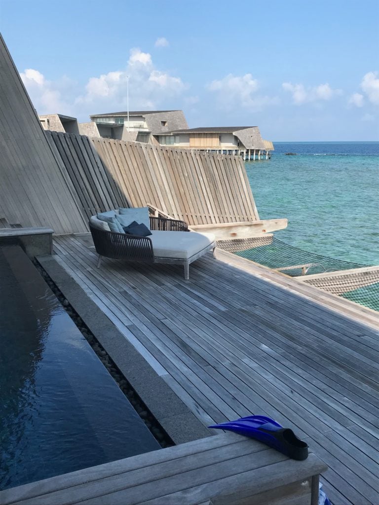 overwater villa patio st. regis maldives 