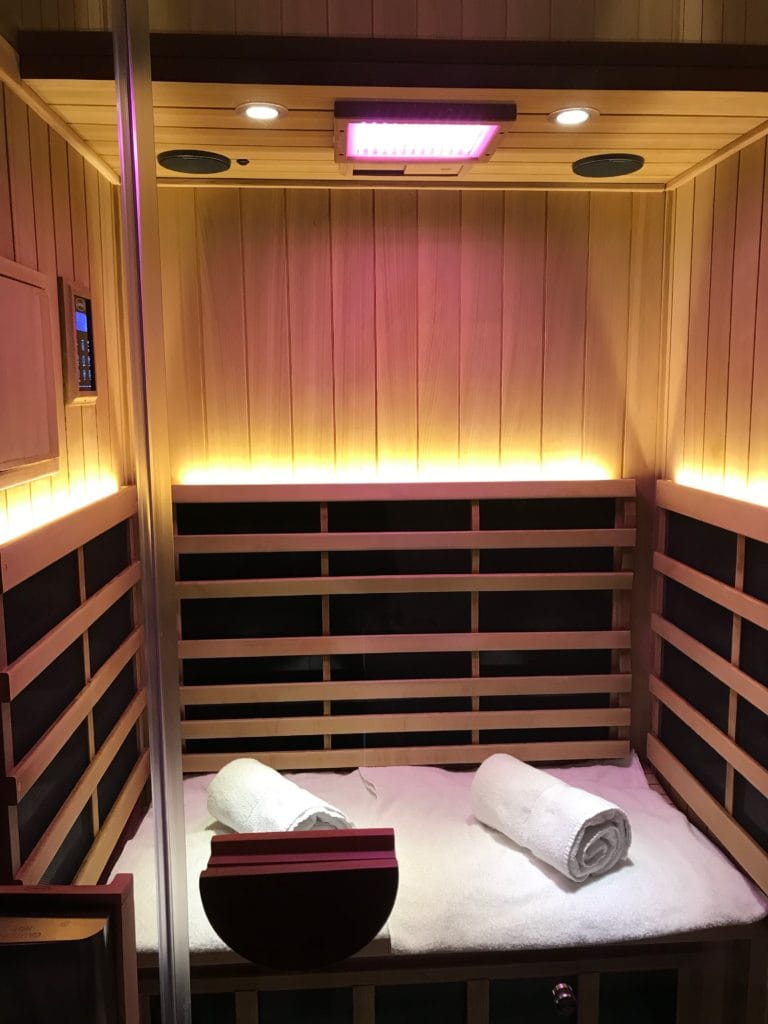 infrared sauna, live well sauna and salt
