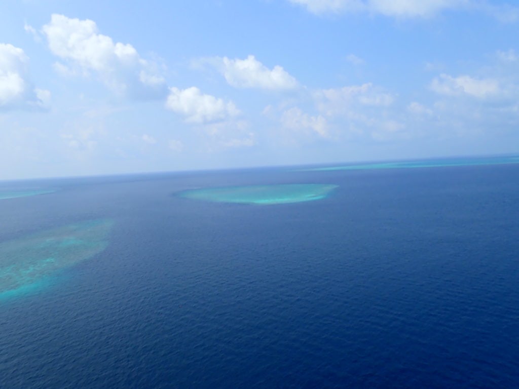 Maldives, parasailing view 