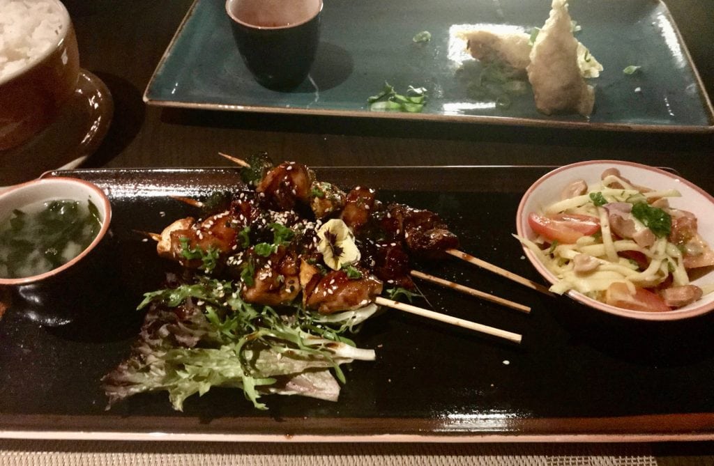 Yakitori chicken screwers, Orientale, St. Regis Maldives