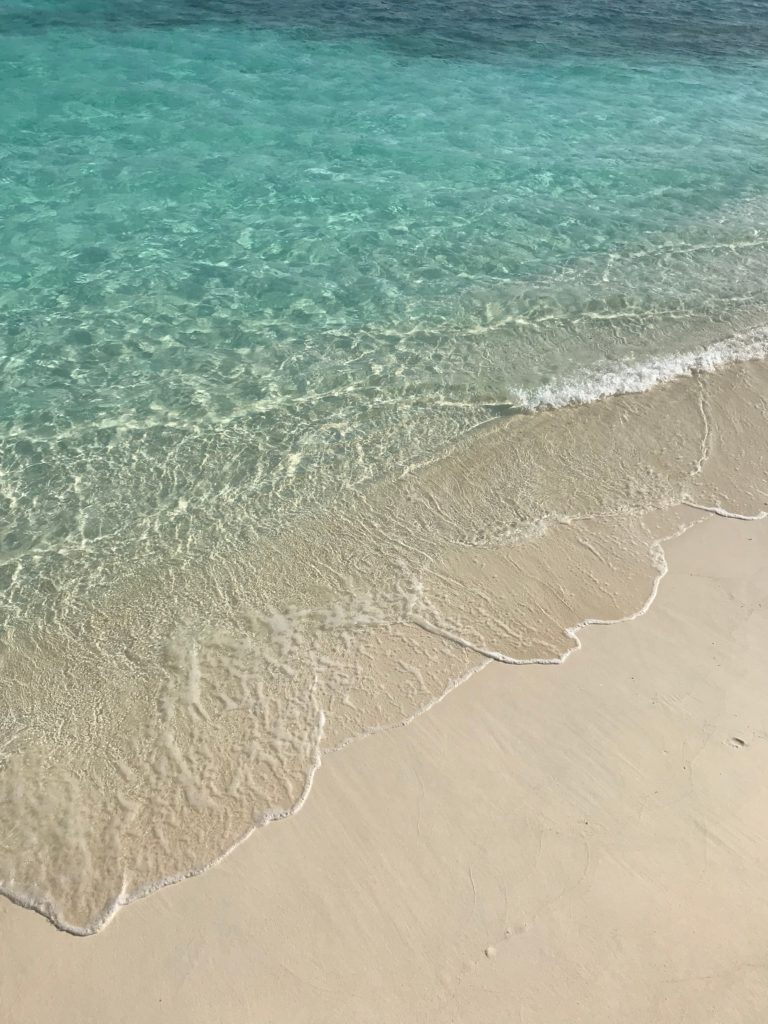 white sand, blue water, St. Regis Maldives