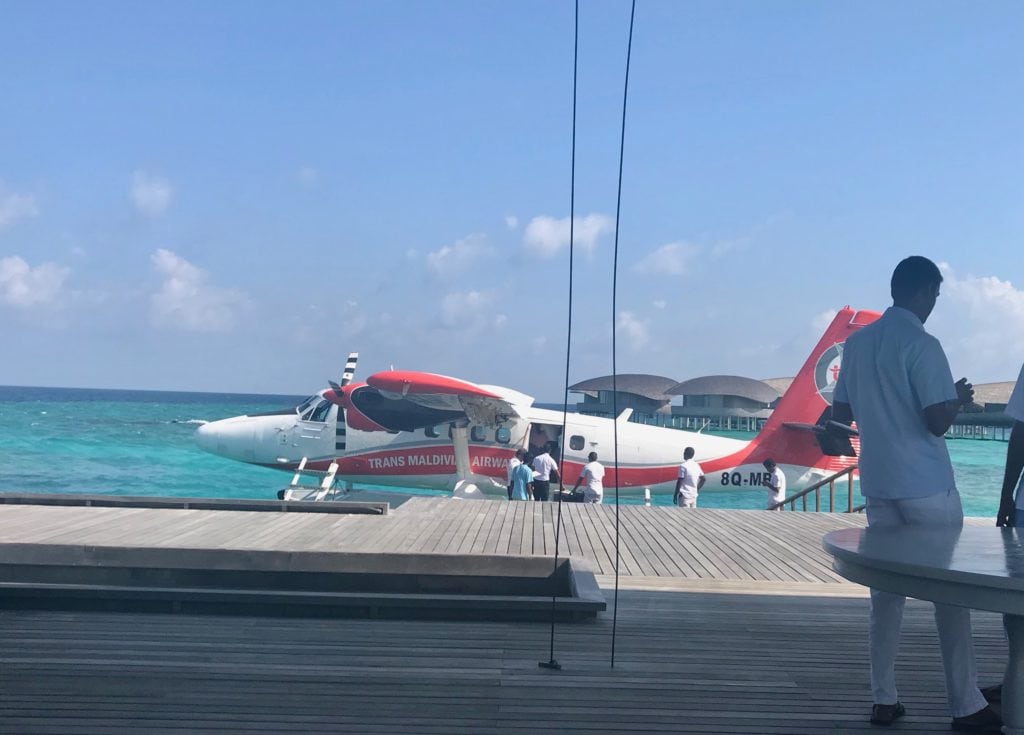 sea plane, St. Regis Maldives 