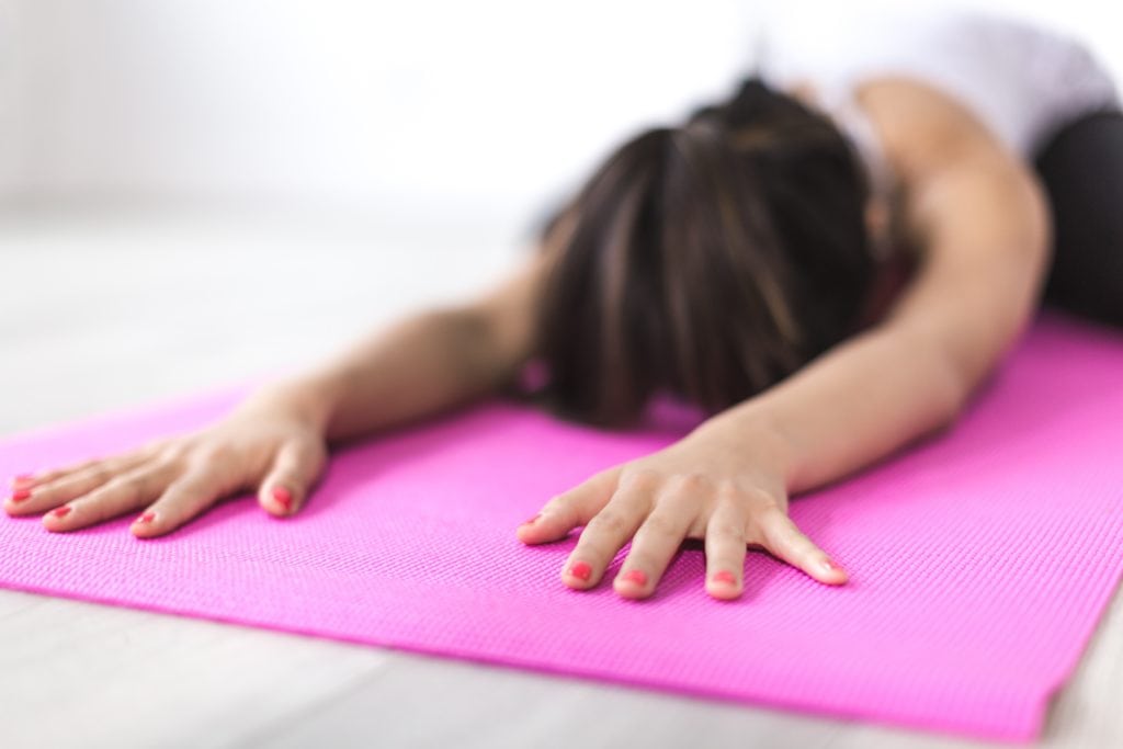 yoga, childs pose