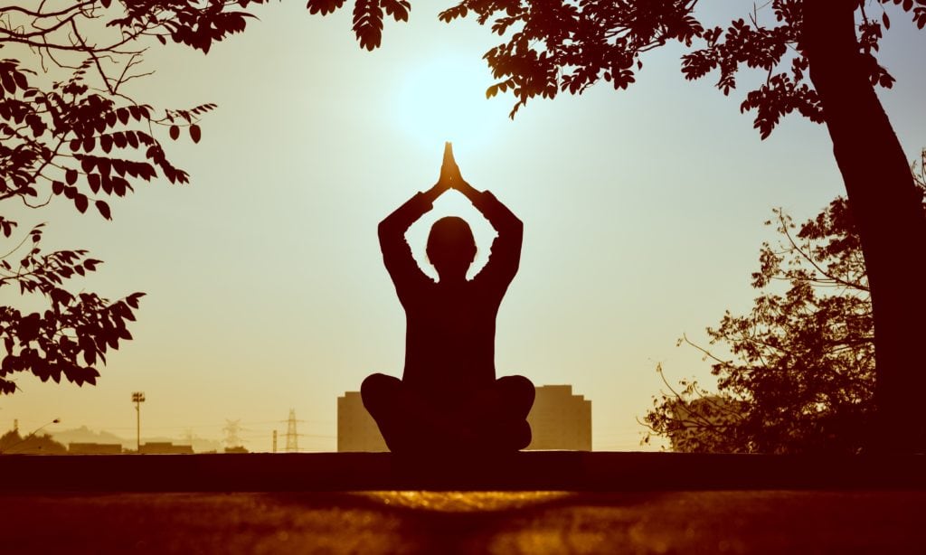 yoga silhouette 