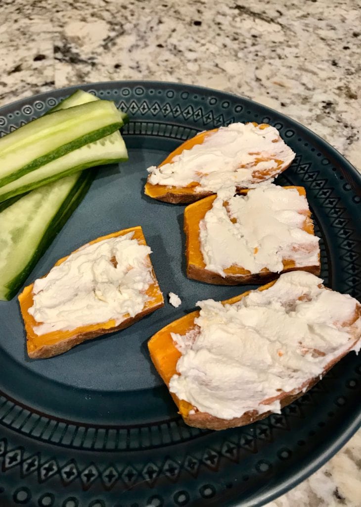 sweet potato with goat cheese