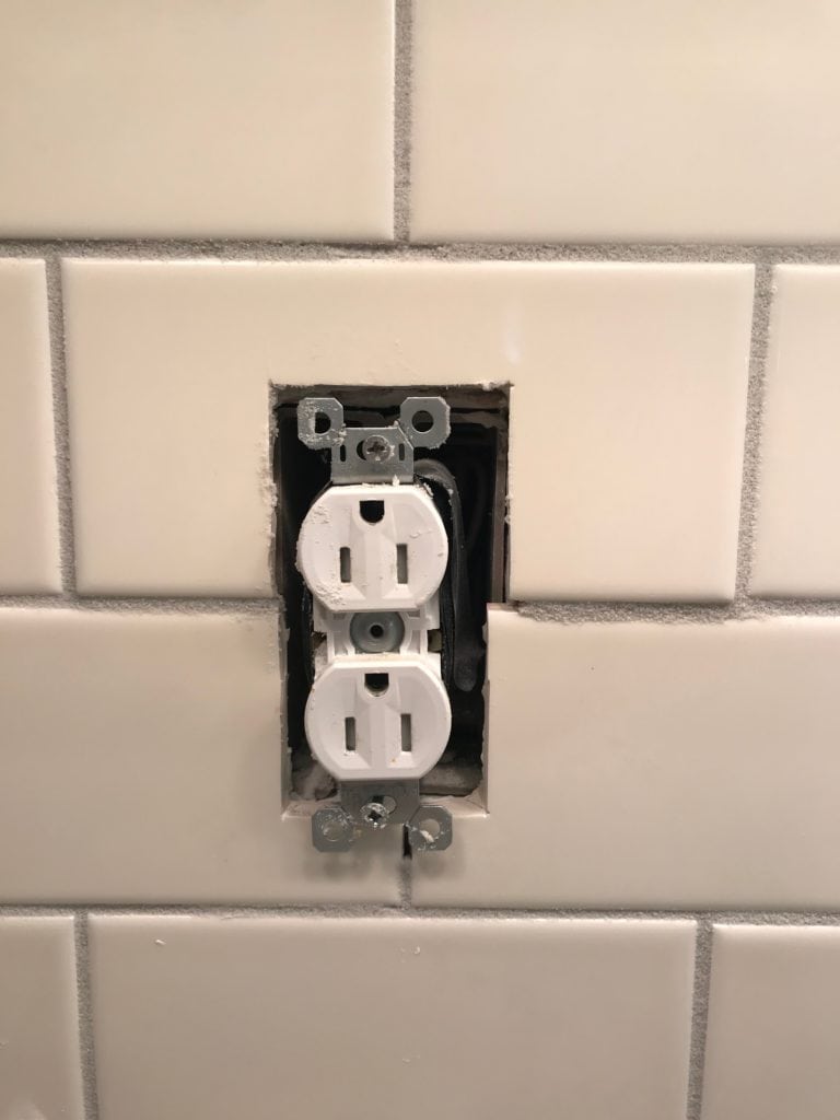 DIY backsplash outlets