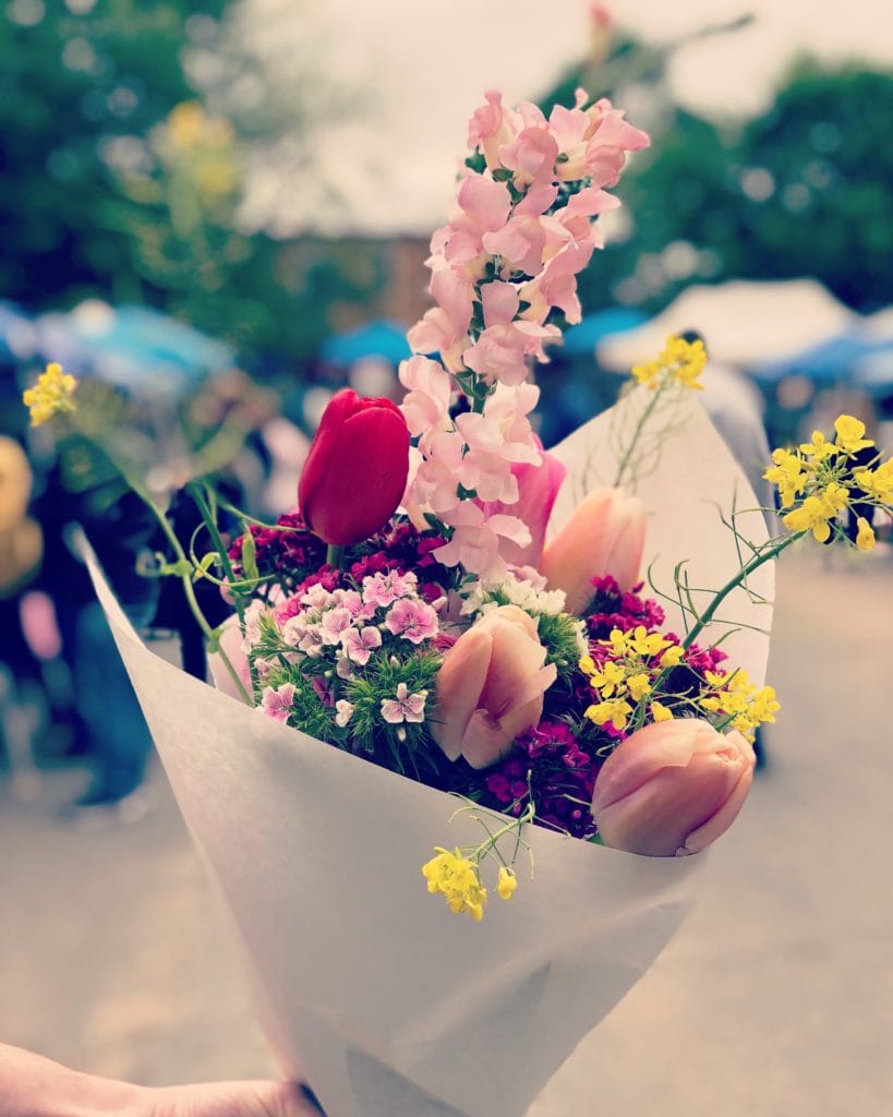 farmers market bouquet, Davidson Farmers Market