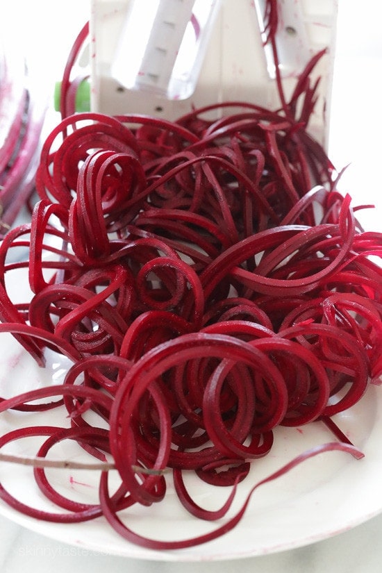 spiralized beets from Skinny Taste