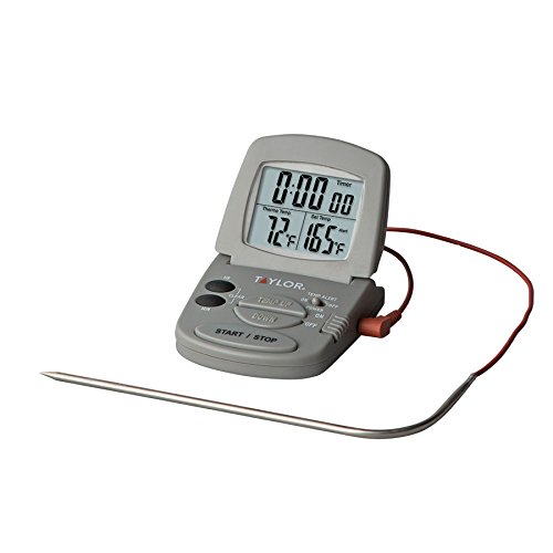 kitchen digital cooking probe thermometer and timer