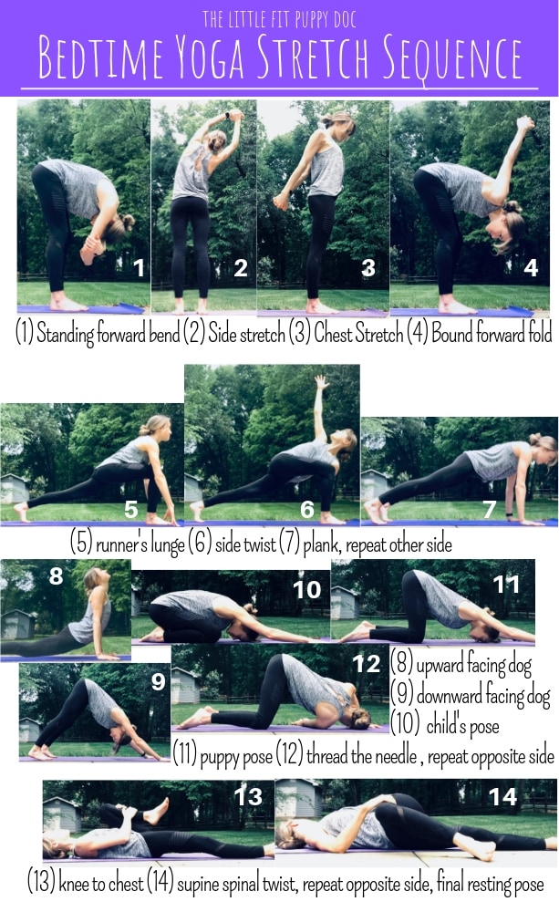 Bedtime yoga stretch sequence