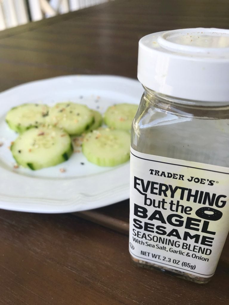 cucumber snack idea everything but the bagel seasoning