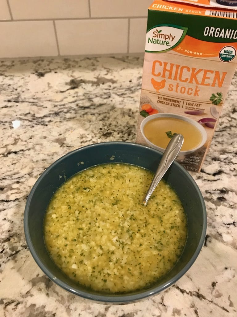 cauliflower rice cheesy soup