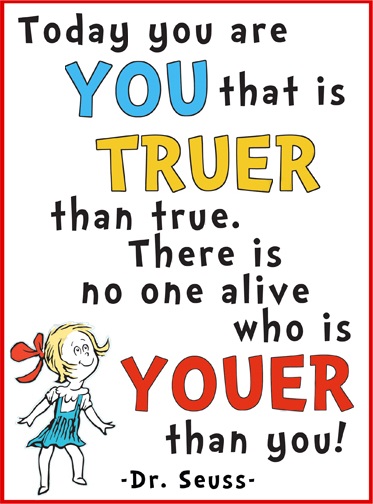 youer than you by Dr Seuss