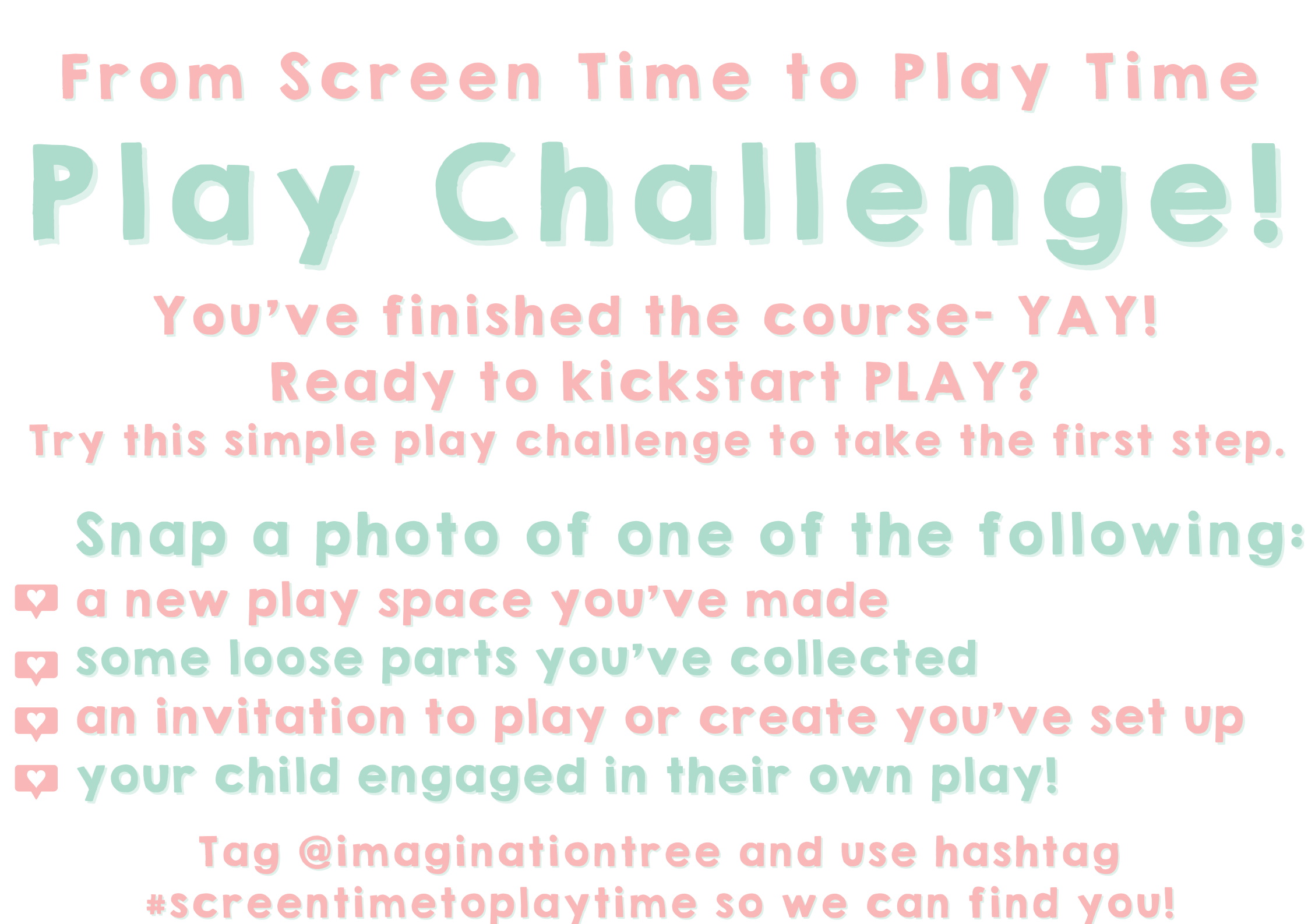 Screen Time to Play Time Challenge