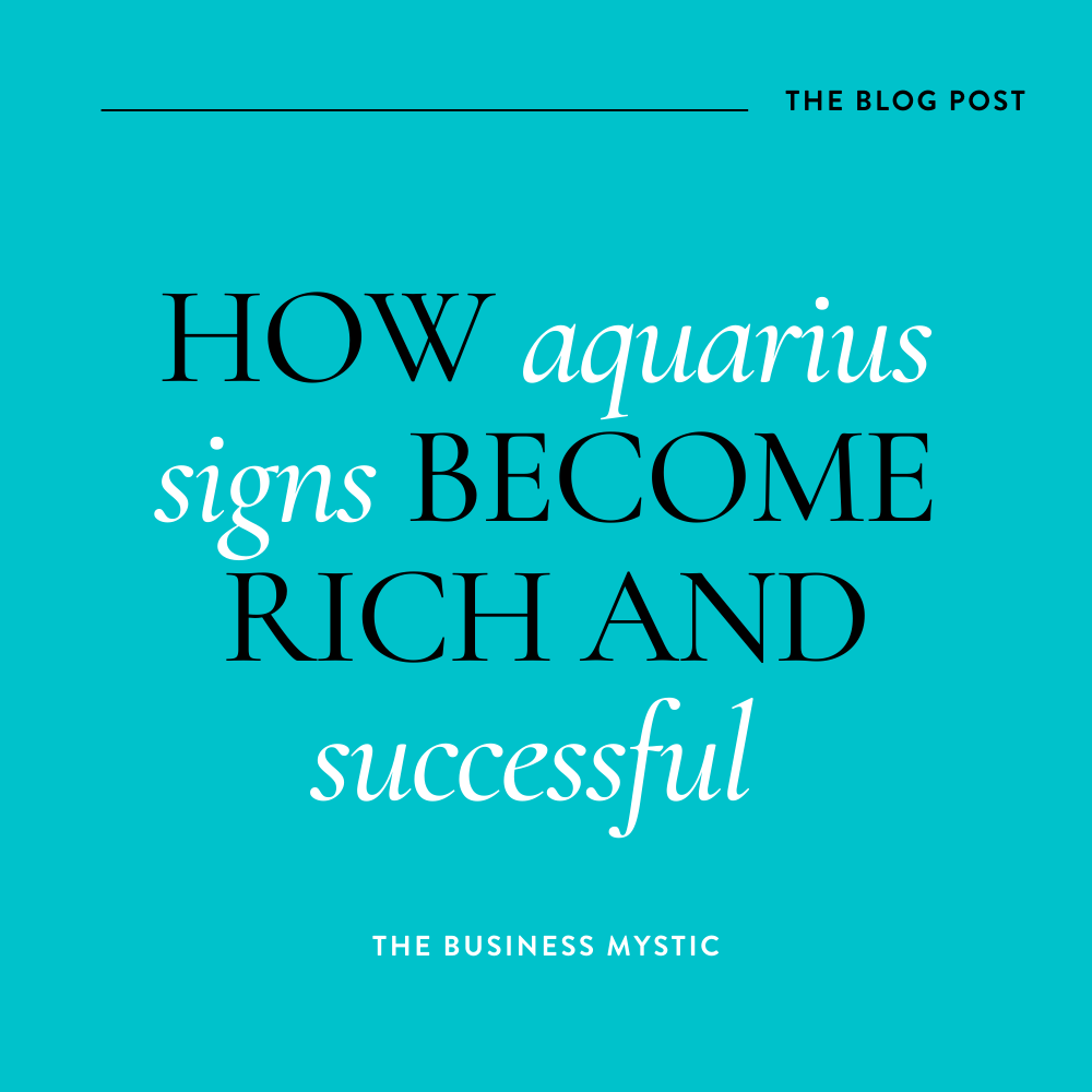 Aquarius As Entrepreneurs