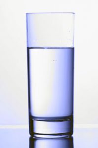 A glass of water for your throat