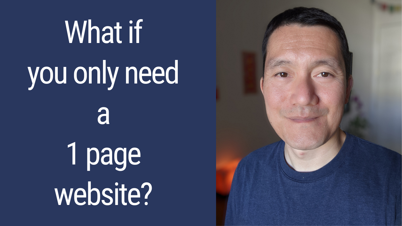 What if you only need a 1 page website?
