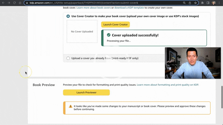 4 Previewing the paperback in the KDP previewer