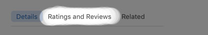 Ratings and Reviews tab in iTunes.