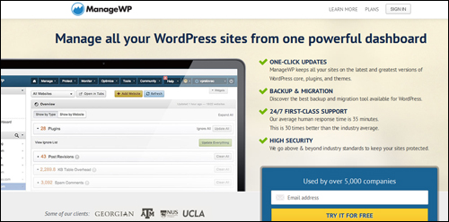 ManageWP.com - Update All Your WordPress Sites From One Central Dashboard