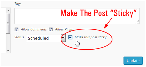 Make The Post Sticky