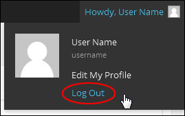 Log Out link.