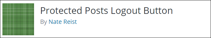 Protected Posts Logout Button