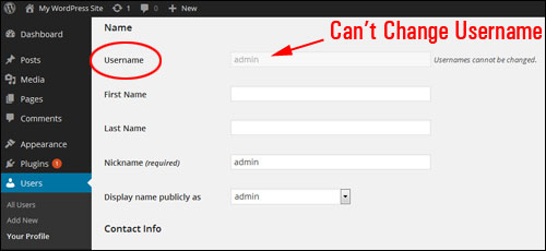 How To Change Your Admin User Name In WordPress To Another Username