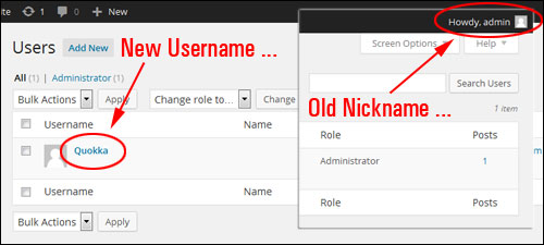 How To Change Your WP Admin User Name To A Different Username