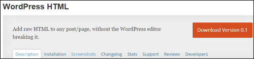 WordPress HTML