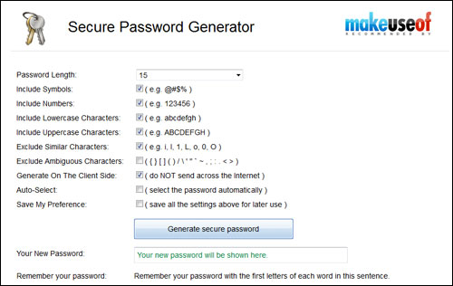 Free Online Password Generator