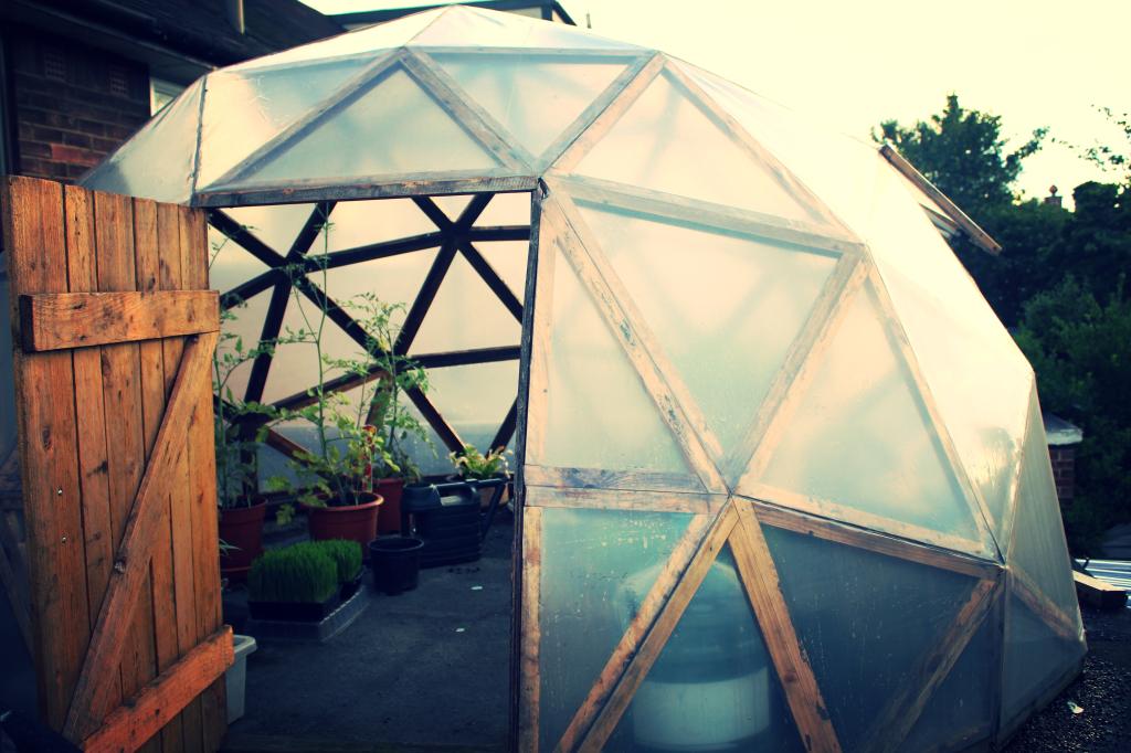 Geodesic dome built by Wojciech on his balcony 