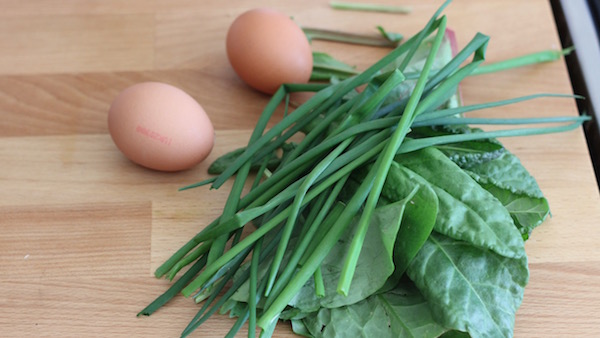 Chives and sorrel are great in omelettes.