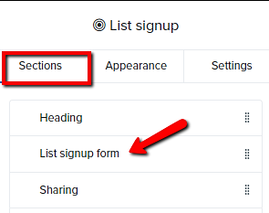 List_signup_form