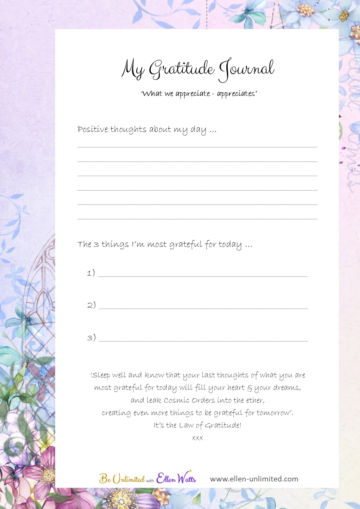 gratitude journal 