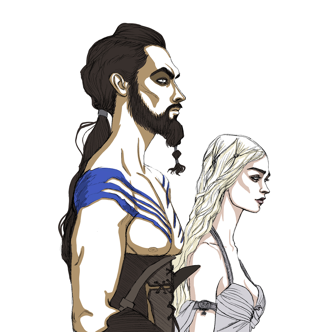 Khal and Khaleesi by Barbra Aruajo
