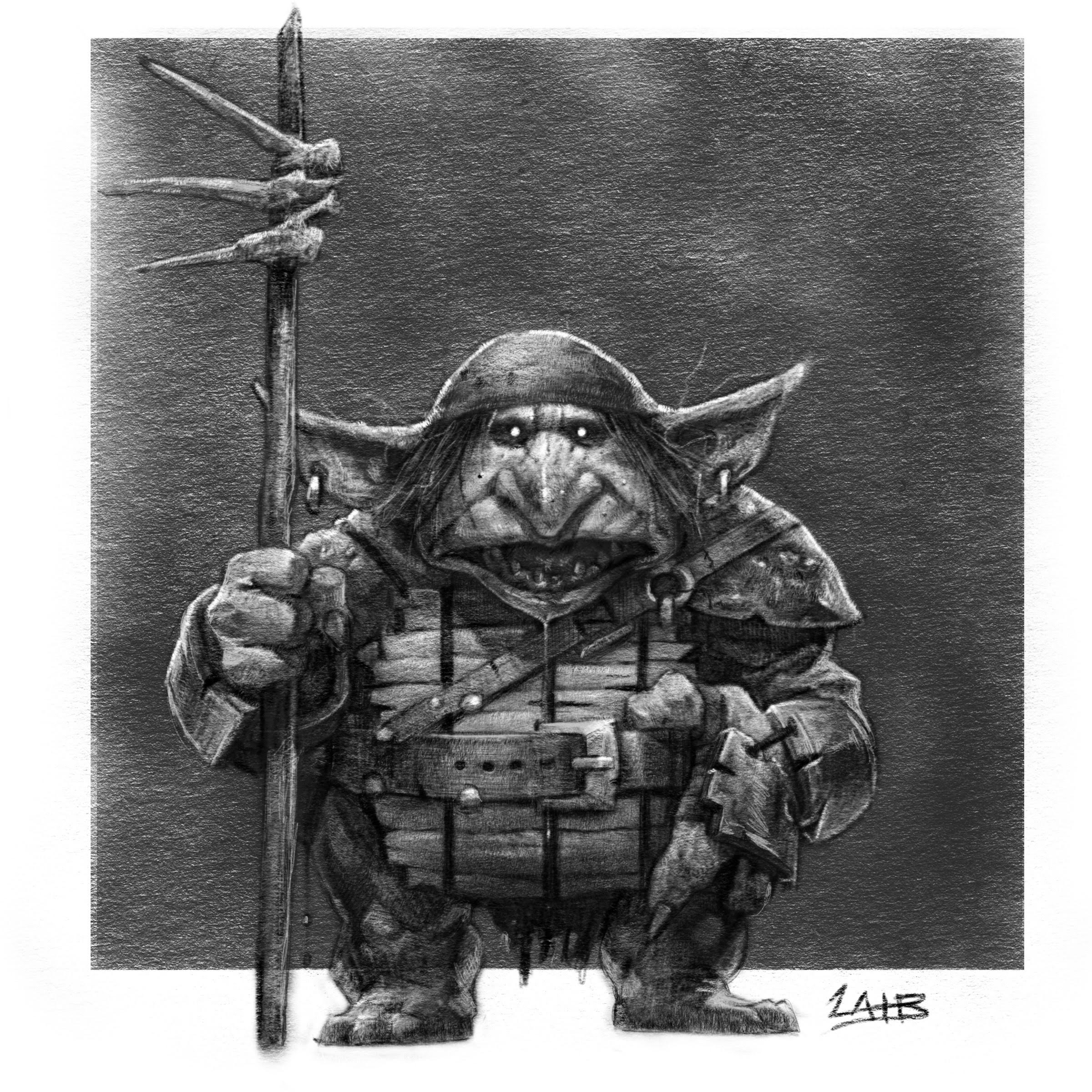art by Gary Laib of a goblin