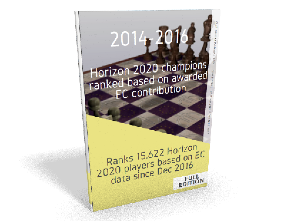 Horizon 2020 ranking based on EC contribution book