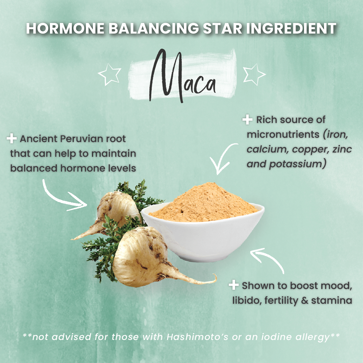 Maca root for hormone regulation