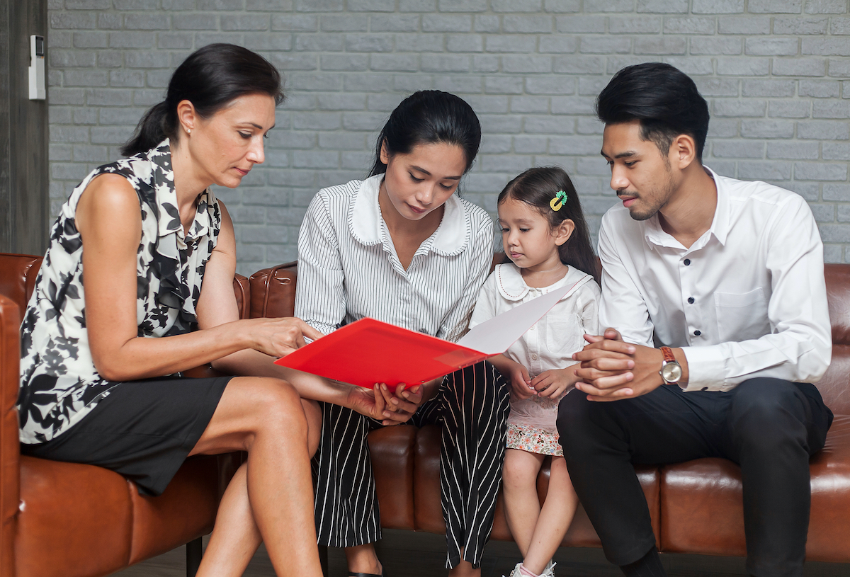 parent on computer