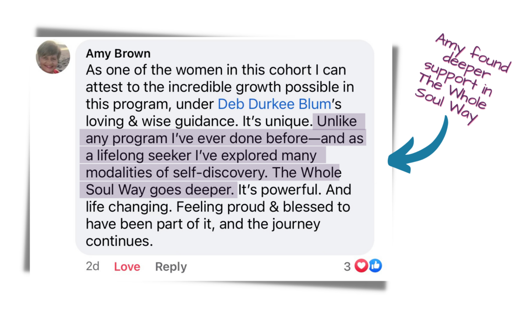 Testimonial Amy Brown Deeper Support  and Incredible Growth