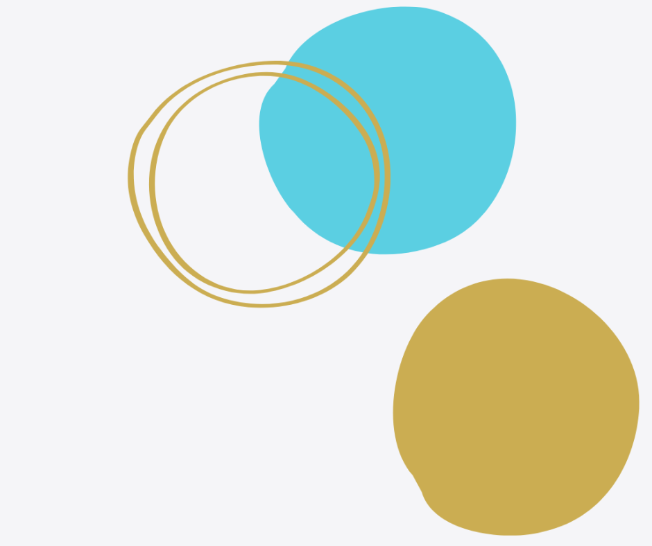 the counselling space gold and aqua circles