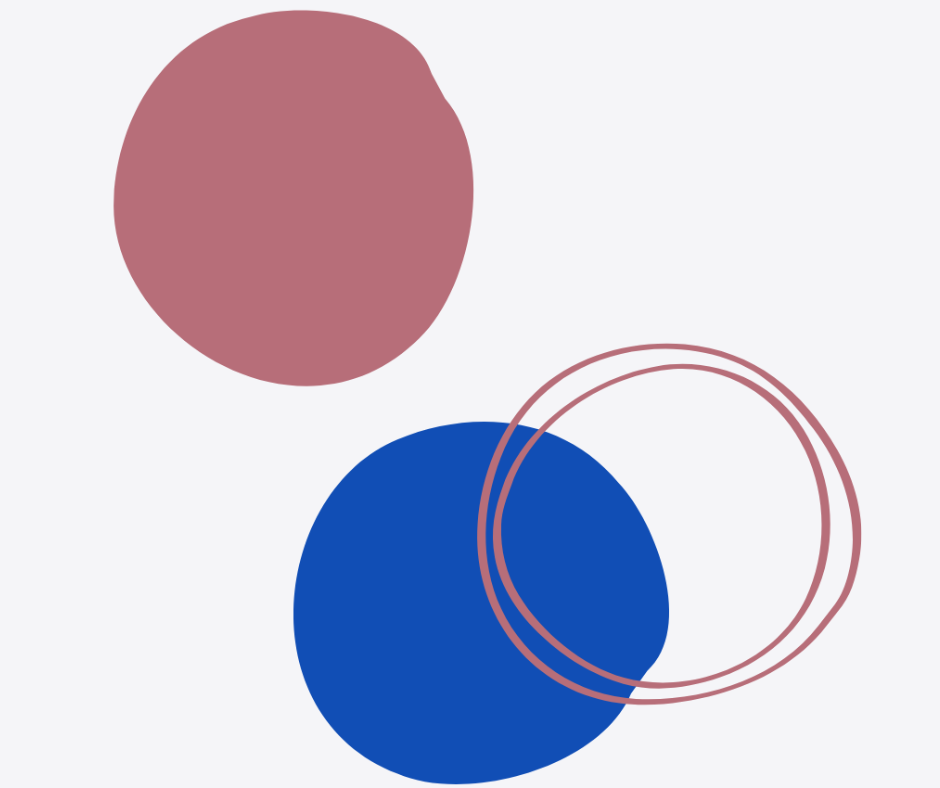 the counselling space blue and pink circles
